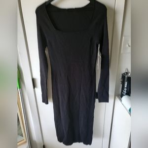 Womens Nordstrom Signature Midi Ribbed Dress Size L